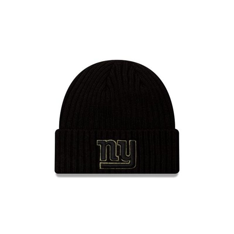 NFL New York Giants Salute To Service Cuff Knit (YKB8661) - Black New Era Beanies